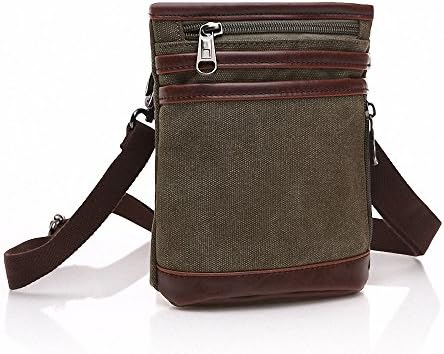 Mestart Canvas Shoulder Bag Messenger Bag Purse Wallet Waist Pack Pocket Army Green