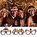 Amosfun Thanksgiving Turkey Sunglasses Creative Thanksgiving Day Eyeglasses Cosplay Party Glasses for Thanksgiving Day Birthday Party Favor Supplies 9PCS