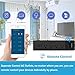 Wifi Smart Power Strip, TESSAN Multi Outlets with 3 USB Charging Ports &4 Smart Remote Controlled AC Plugs, Overload Switch Charging Station with 6FT Extension Cord, Work with Alexa, Google Home-Black
