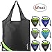 Reusable Grocery Bags 6 Pack Machine Washable Sturdy Ripstop Polyester Foldable Reusable Shopping Bags Easily Folding into Attached Pouch Reusable Grocery Totes Bags for Shopping