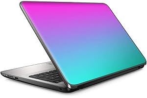 IT'S A SKIN 15 15.6 inch Laptop Notebook Skin Vinyl Sticker Cover Decal Fits 13.3" 14" 15.6" 16" HP Lenovo Apple Mac Dell Compaq Asus Acer/Ombre Blue Teal Pink Purple Hombre Design Fade