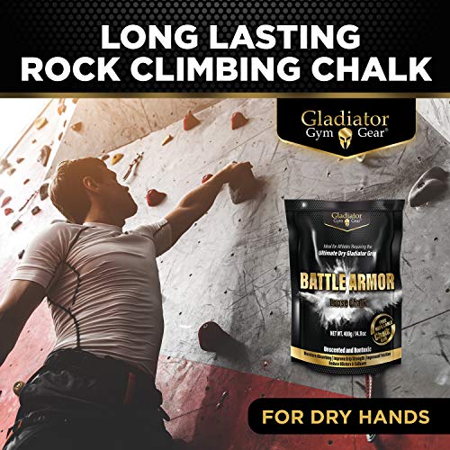 Gym Chalk For Weightlifting, Rock Climbing Chalk, Refillable Chalk Ball, 400 Grams, 14oz Magnesium Carbonate Gymnastics Chalk Powder, Weight Lifting Chalk, For Dry Hands Pole Grip, Workout Chalk (400)
