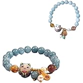 Lucky Cat Bracelet for Women, Good Luck Bracelets Ceramic Cat Protection Bracelet, Cat Jewelry Feng Shui Good Luck Jewelry for Women, Present Bracelets, Birthday Gifts for Women
