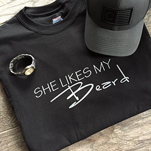 She Likes My Beard Men's Shirt Beard Gift Idea Shirt For Him Birthday Gift Valentines Day Gift Boyfriend Christmas Gift for Husband Beard