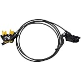 Magura MT5 2-Finger Lightweight Aluminium Bicycle Brake Lever, Useable on Left/Right, 2,200 mm Cable Length, Single Pad Set IncludingAccessories (Pack of 1), Bicycle Brake, Black, One Size