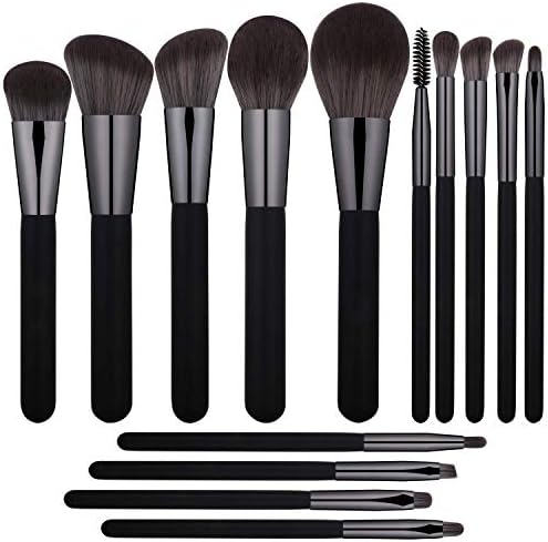 Makeup Brushes Set 14PCS Makeup Brush Set Soft and Cruelty-Free Synthetic Premium Kabuki Brush Cosmetics Foundation Concealers Powder Blush Blending Face Eye Shadows Brush Sets
