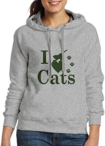 WYIRB ZNDSHE I Love Cats Womens Fleece Sweater Hoodies