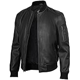 Decrum leather Bomber jacket men - Real Lambskin Fashion Leather Jacket Men