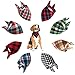 SCENEREAL Dog Bandana Classic Plaid Triangle Scarf 8pcs/Pack Holiday Birthday Gift