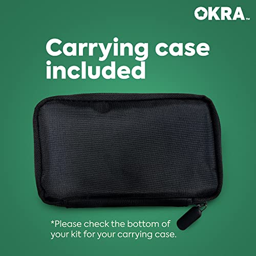 OKRA PRO Blood Sugar Monitor Kit – 5s Fast Glucose Results, No Coding, Strip Ejection, App for Tracking, 25 Test Strips, Home Diabetes Testing