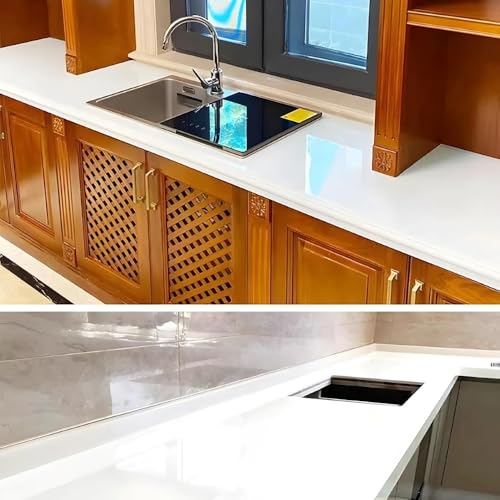Adesivo Vinil Branco Impermeável Lavável P/Envelopamento Móveis Geladeira Fogão Mesa 5m x 50cm