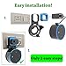 Echo Dot Wall Mount - Echo Dot Accessories - Echo Dot Holder - Echo Dot Outlet - Wall Case Stand Hanger Bracket Plate - for Dot 2nd Generation Smart Home Speakers - Short Wire Cable Included - Black