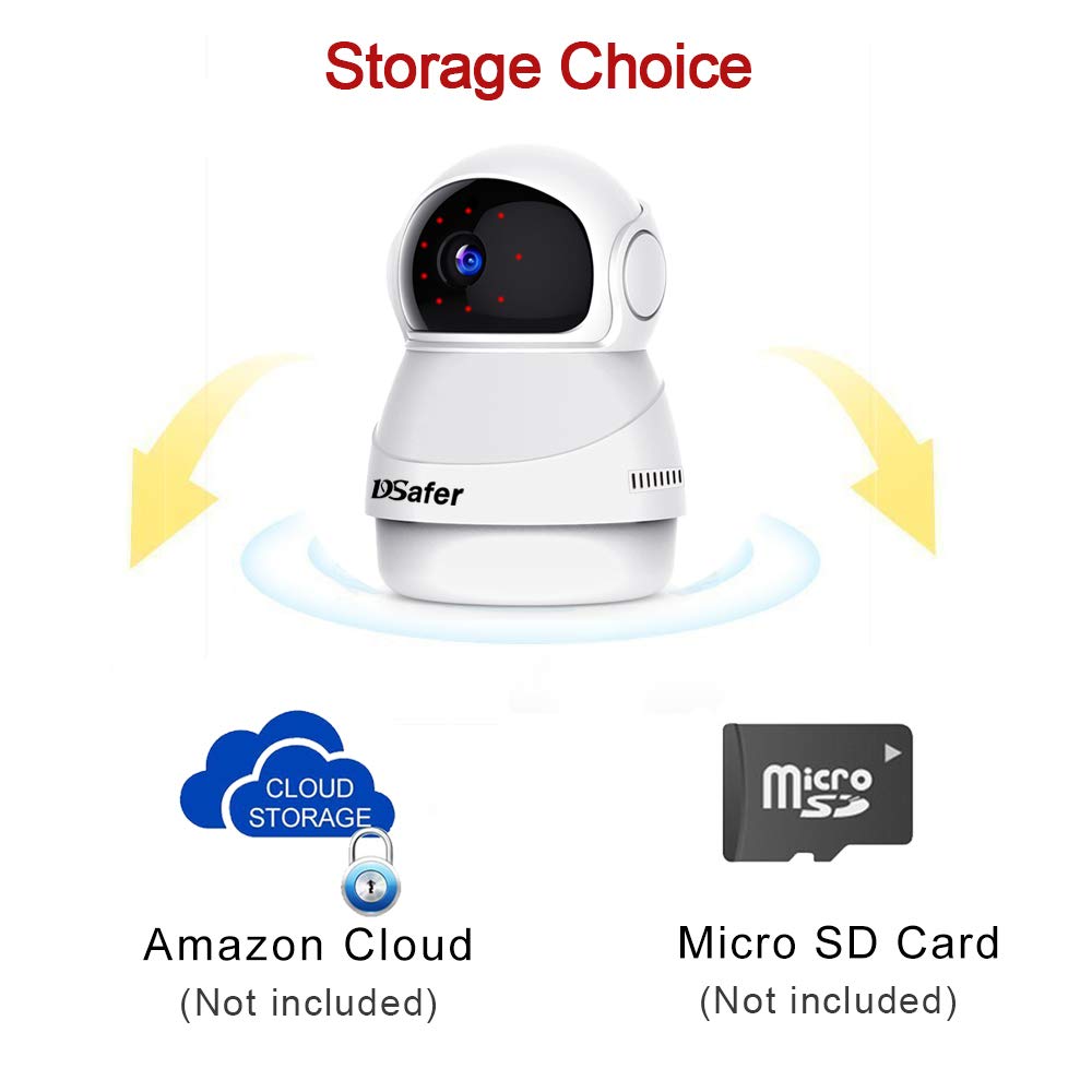 DSafer Wifi Camera 1080P Pan Tilt Zoom 360 Degree Wireless IP Camera with Motion Detection Night Vision 2 Way Audio Indoor Home Security Cloud Camera for Baby/Kids/Pets/Elder Monitor