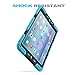 Pepkoo Ipad 2/3/4 Case Plastic Kid Proof Extreme Duty Dual Protective Back Cover with Kickstand and Sticker for Ipad 4/3/2 - Rainproof Sandproof Dust-proof Shockproof (Black/black)