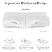 LANGRIA High-Density Memory Foam Bed Pillow CertiPUR-US Therapeutic Cervical Neck Pillow with Ergonomic Contoured Head Cavity Breathable Removable Cover for Back and Side Sleepers 25