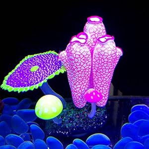 POPETPOP Acquario Decorazioni di Corallo Incandescente Artificiale Pianta di Corallo Ornamenti di Barriera Corallina per…
