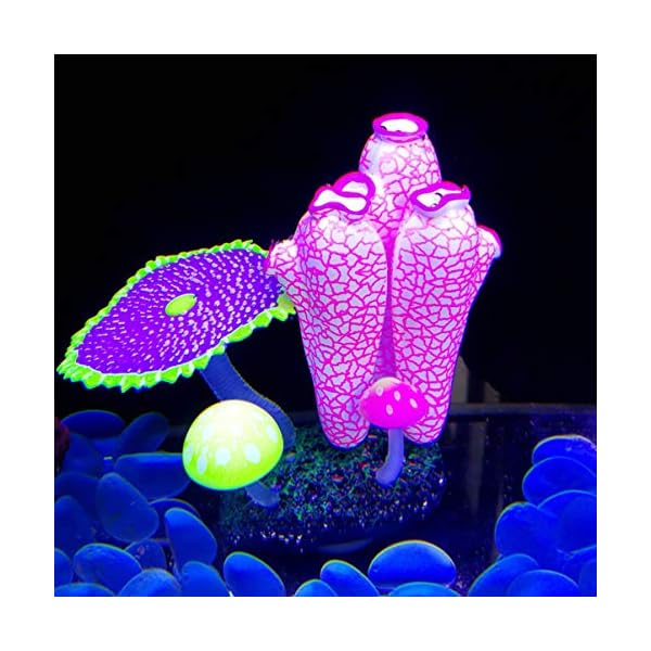 POPETPOP Acquario Decorazioni di Corallo Incandescente Artificiale Pianta di Corallo Ornamenti di Barriera Corallina per…