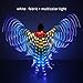 iMucci LED Wings Halloween Costume for Women Girls Angel Wings Light up Fairy Wings with Telescopic Sticks for Adults and Child Multicolor