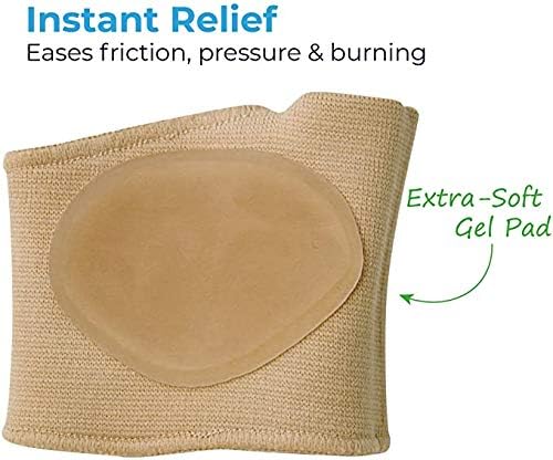 NatraCure Metatarsal Gel Pads, Fabric Sleeve with Ball of Foot Cushion - Image 4