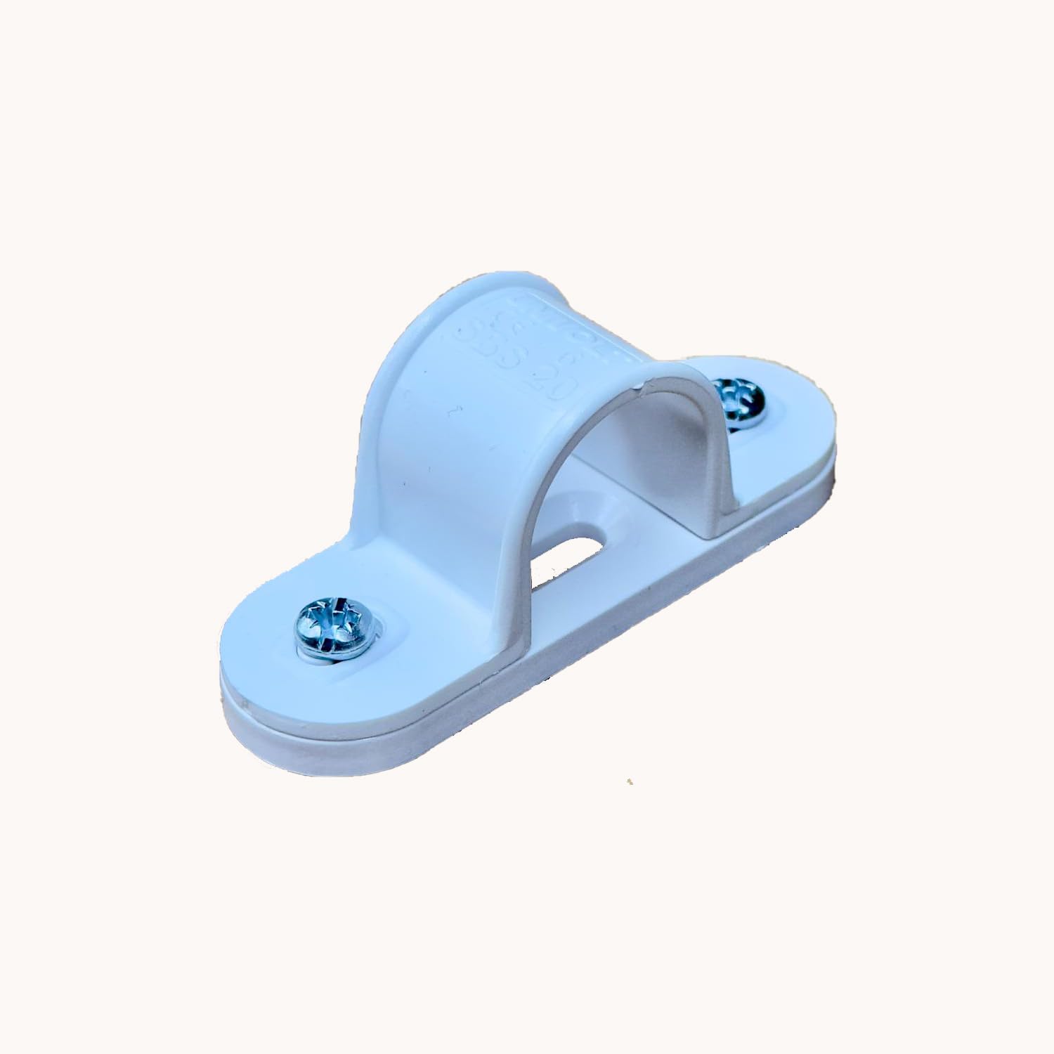 10 x 20MM White Plastic Pvc Conduit Saddles