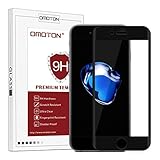 OMOTON iPhone 7 Plus 3D Full Coverage Tempered Glass Screen Protector with [Ultra Clear] [High Definition] [Easy to Install] [Scratch Proof] [Bubble Free] for Apple iPhone 7 Plus, 5.5 Inch, Black