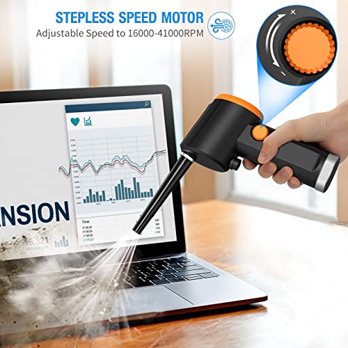 Xasla 41000RPM Powerful Air Duster, Cordless Handheld Compressed Air