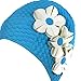 Latex Swim Cap With Flowers