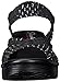 Skechers Cali Women's Parallel Close-Up Platform Sandal,Black/Silver,8 M US