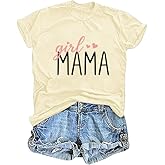 Mama Shirts for Women Girl Mom Shirt in My Girl Mom Era Mother Casual Graphic Short Sleeve Tops