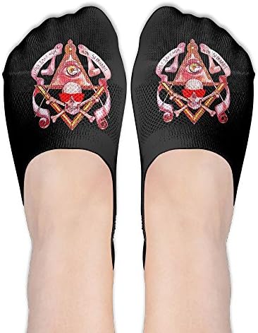 Skull Masonic Eyes Of Horus Socks Boat Low Cut Thin No Show Deodorant Sock Non Slip For Women