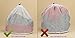 Drawstring Lingerie Laundry Wash bags Set for Delicates, Garments, Blouse, Sweaters, Bras, and Quilts, Set of 3, Include 3 different Type of size (Coarse hole)