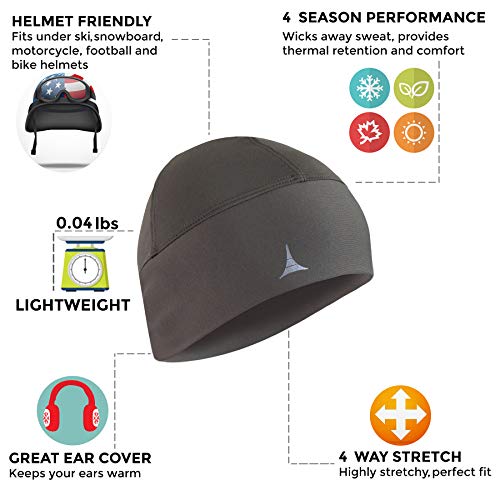 French Fitness Revolution Helmet Liner Skull Cap Beanie. Ultimate Thermal Retention and Performance Moisture Wicking. Fits Under Helmets - Thumbnail 6