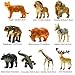 HNVOUER Animals Figure, 5 inches Jungle Animals Toys Set, 10 Pieces Plastic Animals Action Figure Toys Set, Forest Animals Toys Playset, Realistic Wild Animal, Eduactional Toys For Kids Toddler