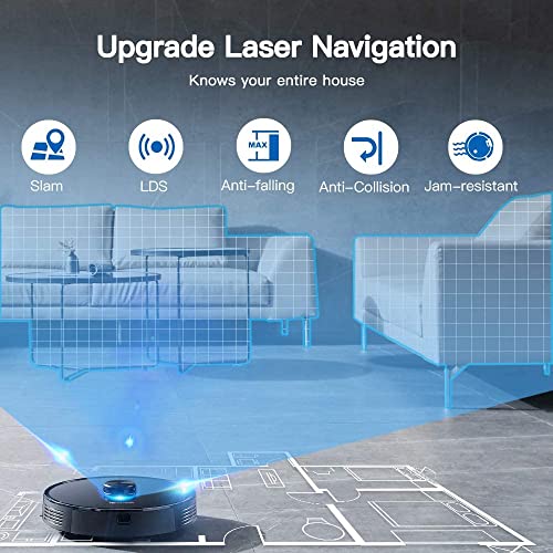 Proscenic M7 Pro Robot Vacuum Cleaner, Laser Navigation, 2700Pa