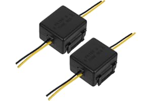 FOMIYES Car Power Filter Noise Suppressor 2Pcs for Automotive Audio Amplifier 12V Universal Fit for Cars
