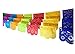 2 Pack. Mexican Papel Picado Banner.Colores de Primavera.Vibrant Colors Tissue Paper. Large Size Panels. Multicolored Flowers Design