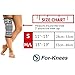 For-Knees Magnetic Compression Knee Brace Support Sleeve - Natural Soft Cotton - Latex Elastic Fabric with Magnets. for Sports, Sprains Strains Arthritis Sore Knees Recovery