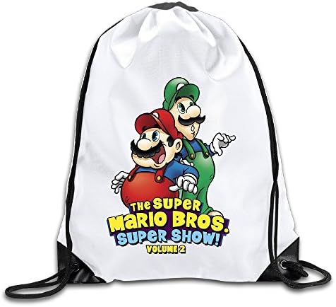 Classic Customized Design The Super Mario Bros. Super Show Animated Drawstring Travel Sports Backpack Drawstring Backpack Travel Bag