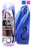 Cooling Towel – Reduces Body Temperature and Help Beat The Summer Heat – Snap Cooling Is Perfect For Camping & Working Outdoors Includes Free-Fitness eBook and 100% (Blue)