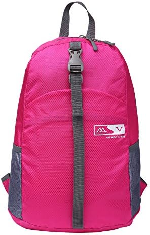 Zatous Foldable LightWeight Backpack Unisex Casual Daypack Waterproof Hiking Bag for Travel Outdoor 23L ZD02meihong