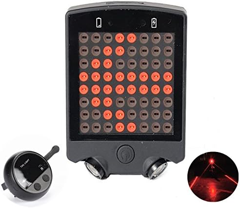 LEADBIKE Bicycle 64 LED Turn Signal Lights USB Rechargeable Taillight Waterproof with Wireless Remote Control and Laser Safety Bike Light from