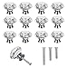 YUYIKES 40mm Diamond Shape Crystal Glass Cabinet Knobs Transparency 12 Pack for Drawer, Chest, Bin, Dresser, Cupboard (12 pcs of transparency)