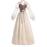 Nuoqi Victorian Dress for Women Renaissance Costume Edwardian Vintage Fairy Dress