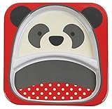 Skip Hop Baby Zoo Little Kid and Toddler Melamine Feeding Divided Plate, Multi  Pia Panda