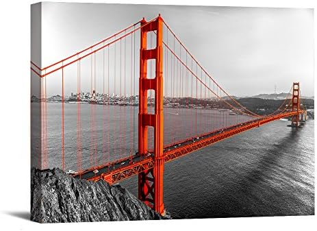 1 Piece Prints Artwork Golden Gate Bridge Pictures Paintings on Canvas Wall Art for Home Decor 12"X16" Ready to Hang