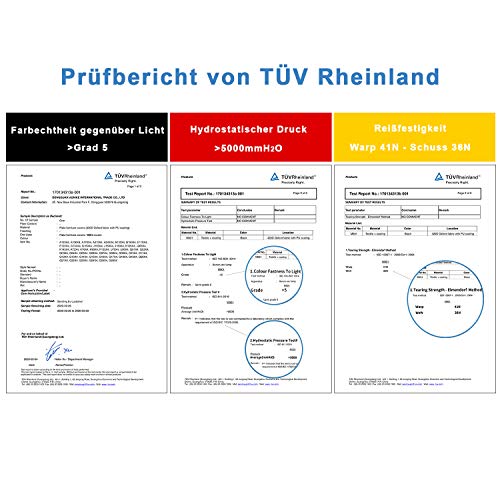 Awnic Bank Abdeckung Schutzhülle für Gartenbank 3 Sitzer Reißfest Wasserdicht Anti-UV (reißfestes Oxfordgewebe, 2-Sitzer Bank 420D) – Bild 5