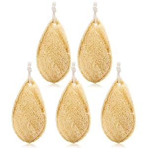 Set van 5 natuurlijke keukensponzen voor het reinigen van schotelservies, biologisch afbreekbaar, duurzaam Loofah…