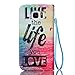 Galaxy S7 edge Case, Firefish Stand Flip Folio Wallet Cover Shock Resistance Protective Shell with Cards Slots Magnetic Closure for Samsung Galaxy S7 edge-Life