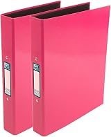 Oxford Premium A4 Ring Binders Pink 40mm Laminated Pack of 2