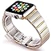 Pomarks Golden Polishing Metal Stainless Steel Strap with Butterfly Buckle for Apple Watch – 38mm Gold